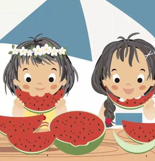 蚂蚁吃瓜的图片卡通,趣味横生的卡通瞬间